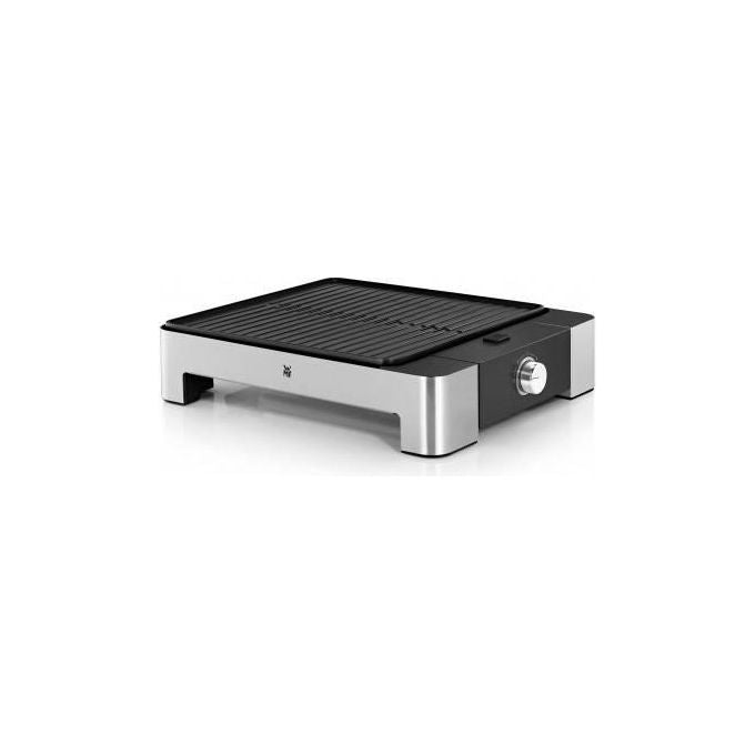 WMF 04.1519.0011 LONO Tischgrill Quadro Griglia di contatto 1250 W Piastra Antiaderente Rimovibile colore Nero Cromo