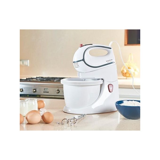 Taurus 913525000 Giro Complet Sbattitore con Base 500 W 5 Velocita' Ciotola Rotante 2,5 L colore Bianco