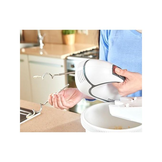 Taurus 913525000 Giro Complet Sbattitore con Base 500 W 5 Velocita' Ciotola Rotante 2,5 L colore Bianco