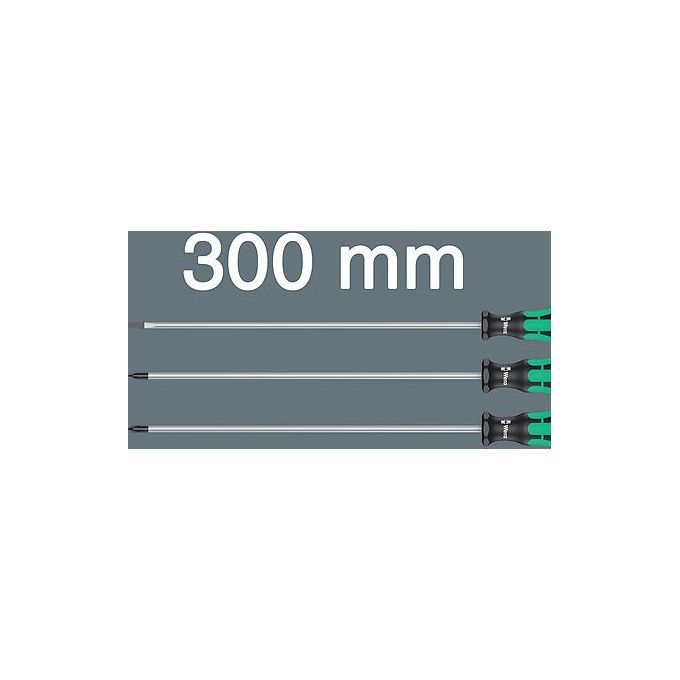 Wera 335-350-355-3 Set Giraviti Kraftform Plus con Lame Lunghezza 300mm