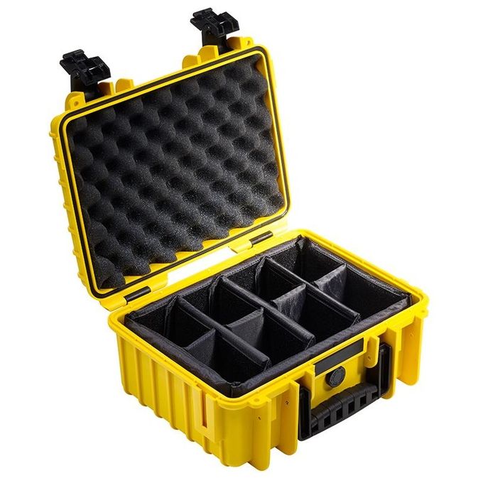 BandW International Type 3000 Custodia Rigida per Fotocamere da Esterni con Imbottitura Giallo