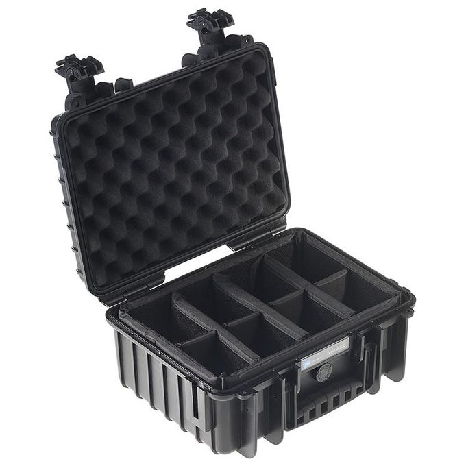 BandW International Type 3000 Custodia Rigida per Fotocamere da Esterni con Imbottitura Nero