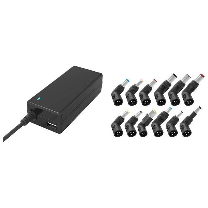 Itek Alimentatore Universale per Notebook 65W con 12 Connettori Porta Usb 5V1A 100-240VAC 15-20VDC