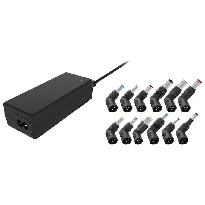 Itek Alimentatore Universale per Notebook 65W con 12 Connettori Porta Usb 5V1A 100-240VAC 15-20VDC