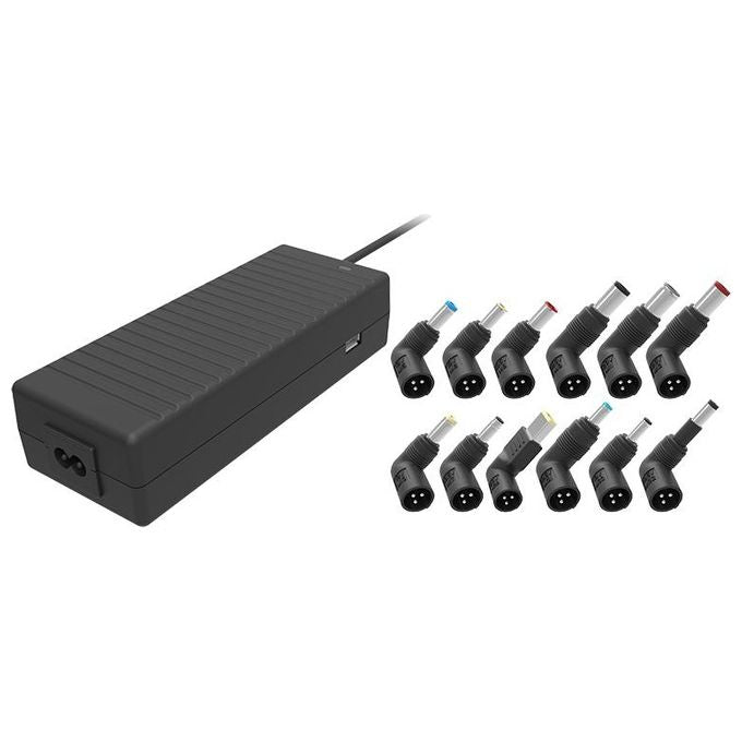 Itek Alimentatore Universale per Notebook 120W con 12 Connettori Porta Usb 5V1A 100-240VAC 9.5-24VDC