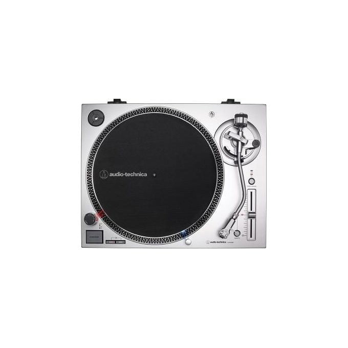 Audio-Technica AT-LP120XUSBSV Giradischi a Trazione Diretta USB 33 45 78 rpm Preamplificatore Phono Integrato Testina AT-VM95E colore Argento