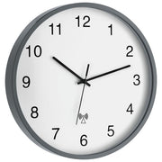 TFA Dostmann Orologio da Parete Radiocontrollato Rotondo Grigio-Bianco