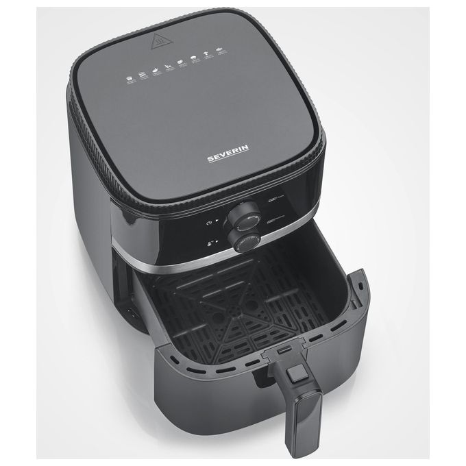 Severin FR 2452 Friggitrice ad aria 4.3 L 1500 W Timer 60 min Temperatura 80-200 °C colore Nero Argento