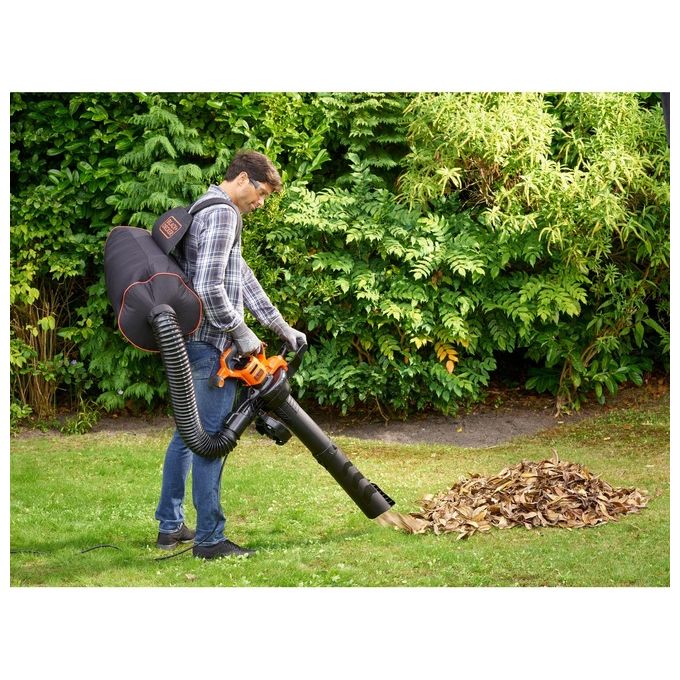 Black+Decker Soffiatore Trituratore 3000W Beblv300-Qs per Efficienza e Potenza nella Cura del Giardino