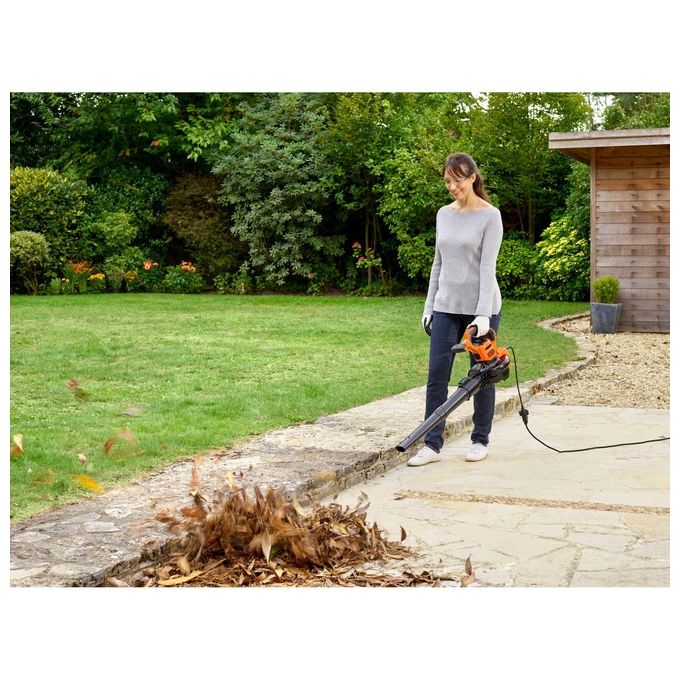 Black+Decker Soffiatore Trituratore 3000W Beblv300-Qs per Efficienza e Potenza nella Cura del Giardino