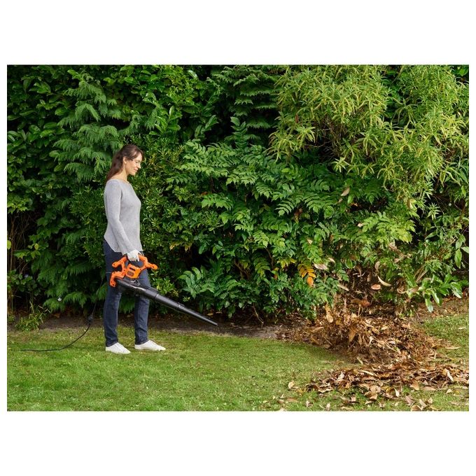 Black+Decker Aspiratore e Soffiatore Elettrico 3 in 1 2600W Beblv260-Qs per Macchine da Giardino e Soffiatori