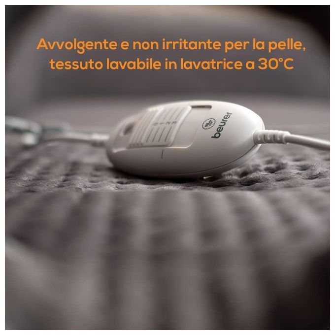 Beurer HK-53 COSY Termoforo Schiena e Cervicale 100W 3 livelli temperatura spegnimento automatico 90 min colore Grigio