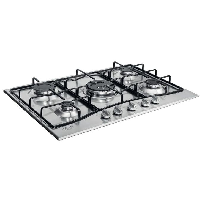 Hotpoint Ariston PCN 752 T -IX-HAR Piano Cottura a Gas 5 Zone 75 cm Acciaio Inox