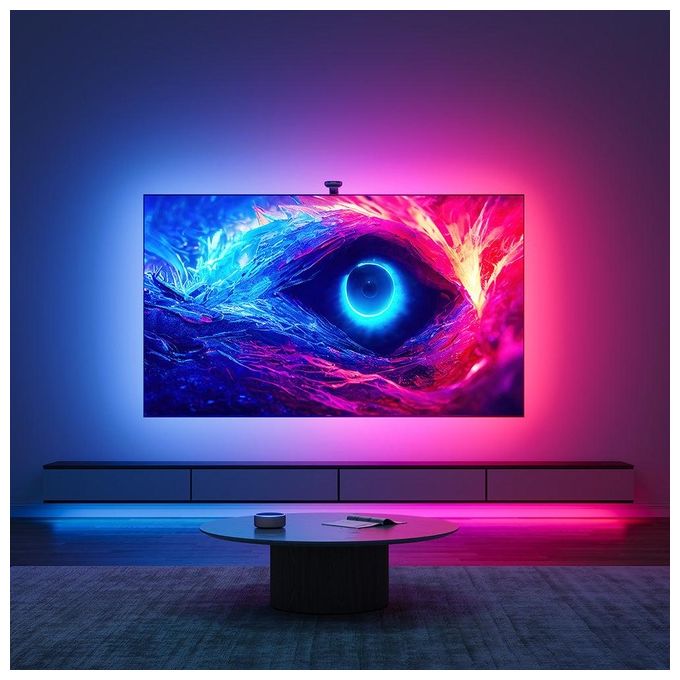 Govee H605C Envisual TV Backlight T2 Striscia LED Intelligente Dual Camera 55'' 65'' Wi-Fi Bluetooth 60 LED 3,6 m colore Nero