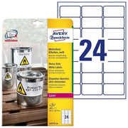 Avery Etichette Poliestere Bianco 63 5x33 9