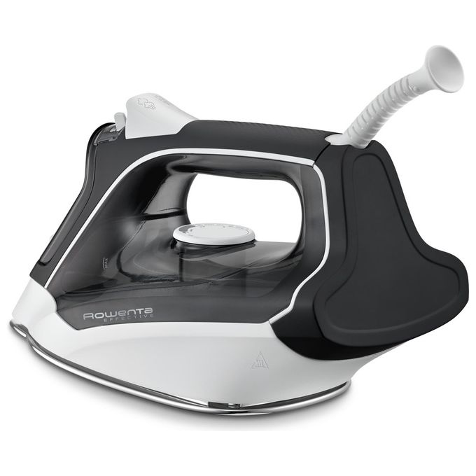 Rowenta DX1530 Effective Ferro da Stiro a Vapore 250 ml 2200 W 30 g-min Colpo di Vapore 100g Bianco-Nero