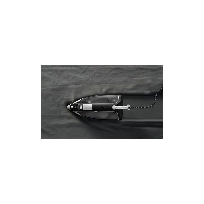 Rowenta DX1530 Effective Ferro da Stiro a Vapore 250 ml 2200 W 30 g-min Colpo di Vapore 100g Bianco-Nero