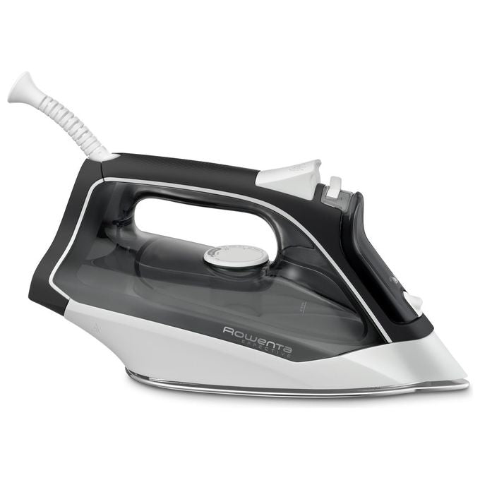 Rowenta DX1530 Effective Ferro da Stiro a Vapore 250 ml 2200 W 30 g-min Colpo di Vapore 100g Bianco-Nero