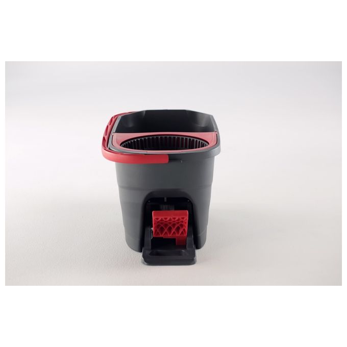 Vileda Sistema Lavapavimenti Turbo Smart con Strizzatura a Pedale Nero-Rosso