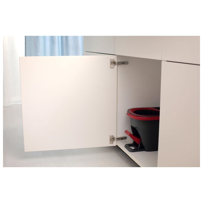 Vileda Sistema Lavapavimenti Turbo Smart con Strizzatura a Pedale Nero-Rosso