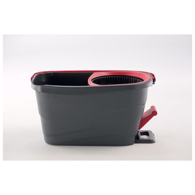 Vileda Sistema Lavapavimenti Turbo Smart con Strizzatura a Pedale Nero-Rosso