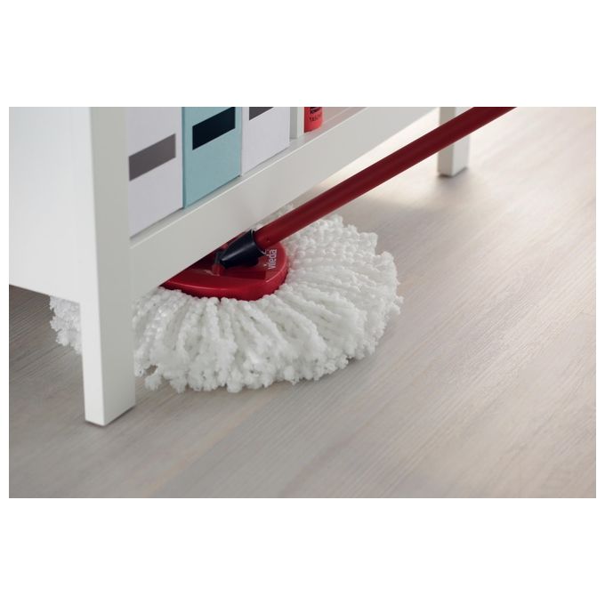 Vileda Sistema Lavapavimenti Turbo Smart con Strizzatura a Pedale Nero-Rosso