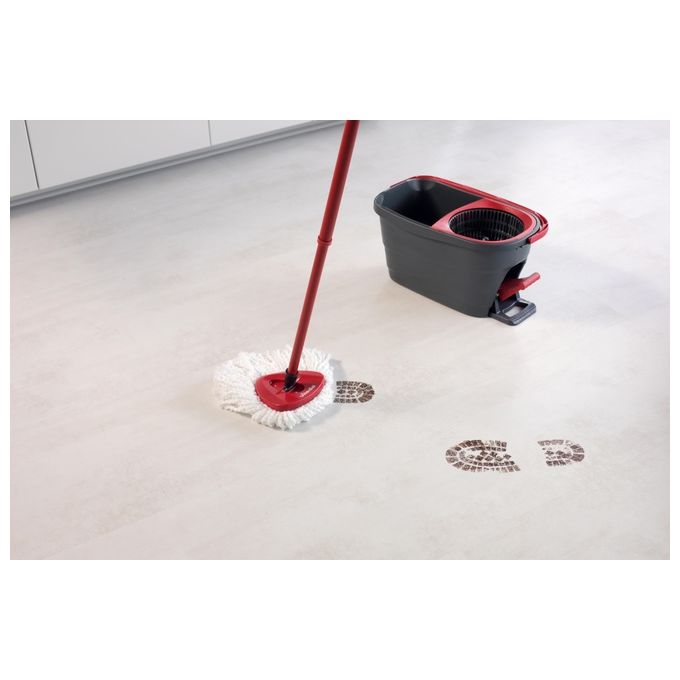 Vileda Sistema Lavapavimenti Turbo Smart con Strizzatura a Pedale Nero-Rosso