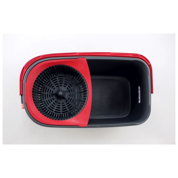 Vileda Sistema Lavapavimenti Turbo Smart con Strizzatura a Pedale Nero-Rosso