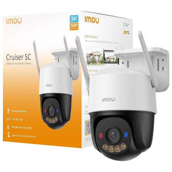 Imou IPC-K7FP-5H0WE Cruiser SC 3K Telecamera IP PTZ 5MP Wi-Fi 6 Visione Notturna a Colori Rilevamento Umano colore Nero Bianco