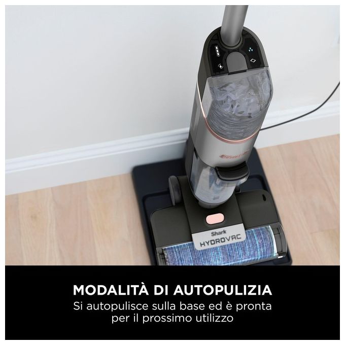 Shark WD210EU HydroVac Aspirapolvere Lavapavimenti Senza Filo Wet Dry 170W 25 min 86 dB colore Grigio