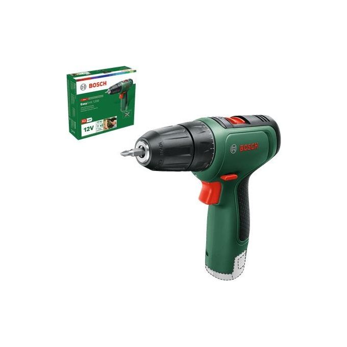 Bosch 06039D3008 EasyDrill 1200 Trapano Avvitatore a Batteria 12V 1,5Ah 2 Velocita' 30Nm Set 34 Accessori colore Verde