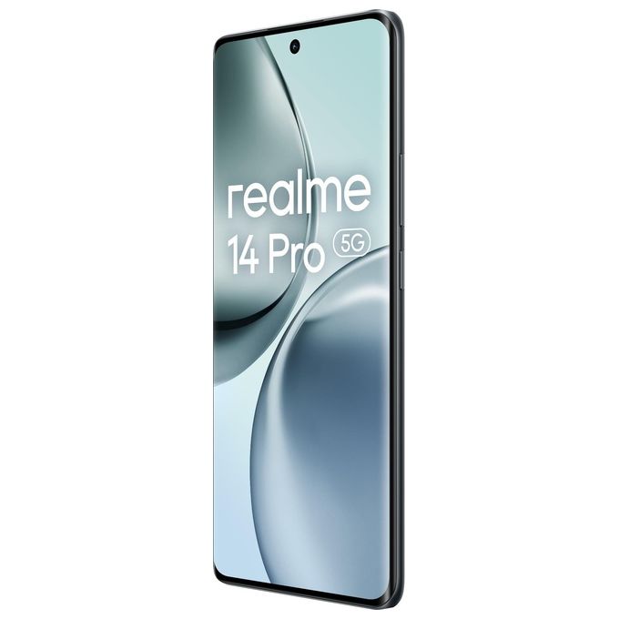 Realme RMX5056 14 Pro Smartphone 5G 6.77'' OLED 8GB 256GB Dimensity 7300 Fotocamera 50MP OIS Batteria 6000mAh IP68 IP69 colore Grigio