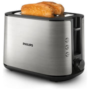 Philips HD2650-90 Viva Collection Tostapane 2 Fette Fessura Ampia 950W 8 Livelli di Doratura colore Nero Acciaio