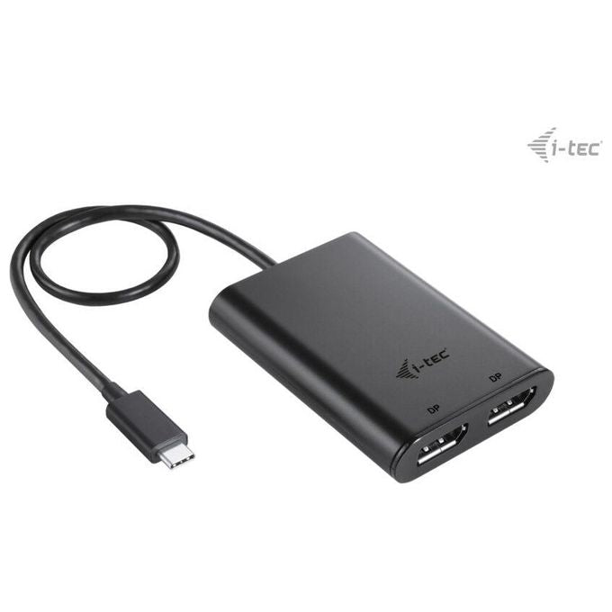 I-tec C31DUAL4K60DP Adattatore Video USB-C Doppio 4K 60Hz Singolo 8K 30Hz 2x DisplayPort colore Nero