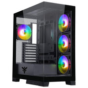 Itek ITGCASB45B SHOWBUI PC Case Tower Gaming ATX 4 Ventole ARGB 12cm 2xUSB3 Type-C Pannello Vetro Temperato colore Nero