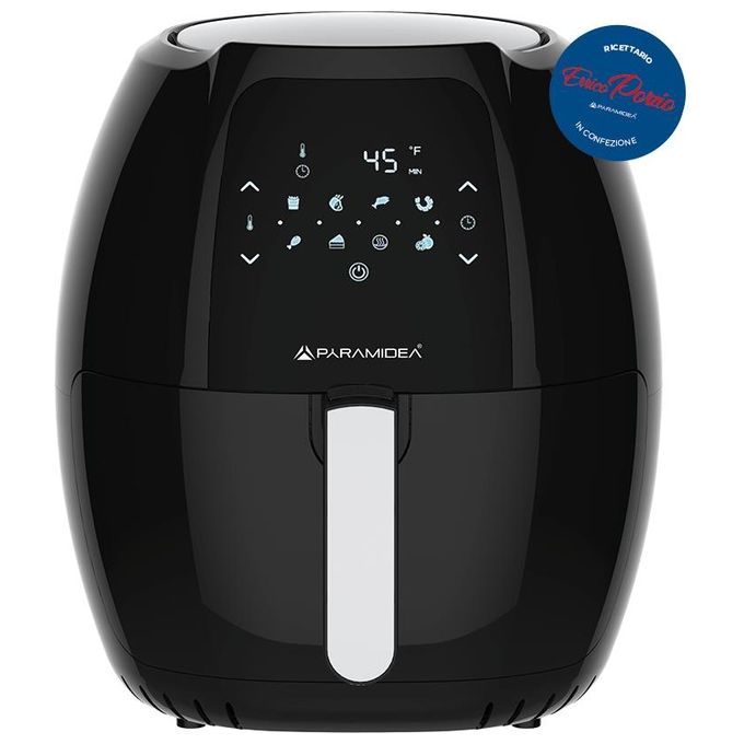 PYRAMIDEA AF810B Friggitrice ad aria 8 L 1800 W 8 programmi Display Digitale colore Nero
