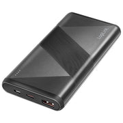 Logilink Power Bank 10000 mAh 1 Usb-A QC (QuickCharge 3.0) e 1 Usb-C PD (Power Delivery 2.0) con cavo 2 in 1 Nero