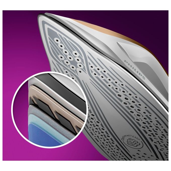 Philips PSG7040-10 Serie 7000 PerfectCare Ferro da stiro con Caldaia 2100 W 1,8 L 8 bar 600 g-min SteamGlide Elite colore Oro Bianco