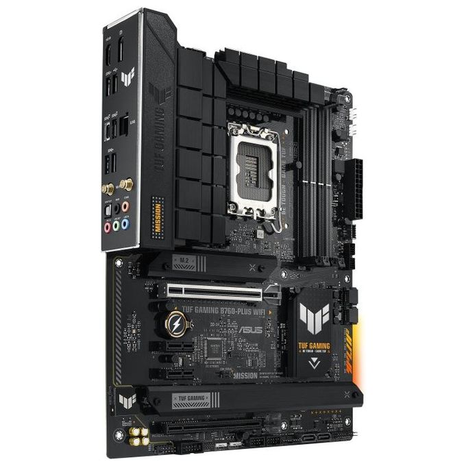 Asus TUF GAMING B760-PLUS WIFI Scheda Madre ATX Intel B760 LGA 1700 DDR5 192GB PCIe 5.0 3x M.2 WiFi 6E USB 3.2 Gen 2 Type-C colore Nero