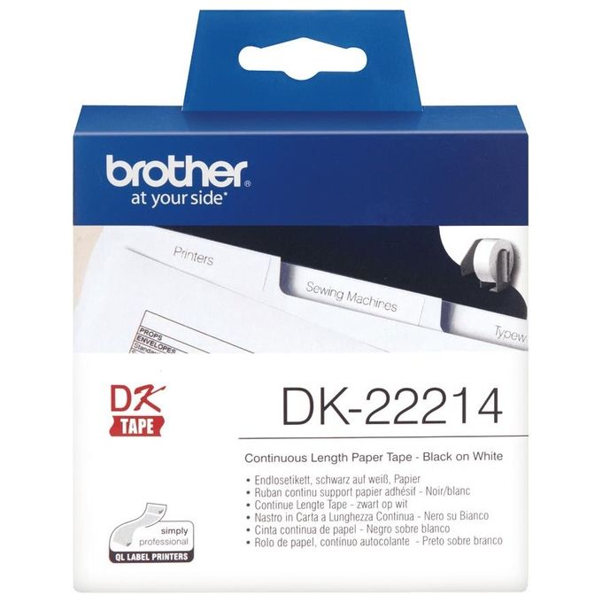 Brother Nastro Ades Nero Bianco 12 Mm