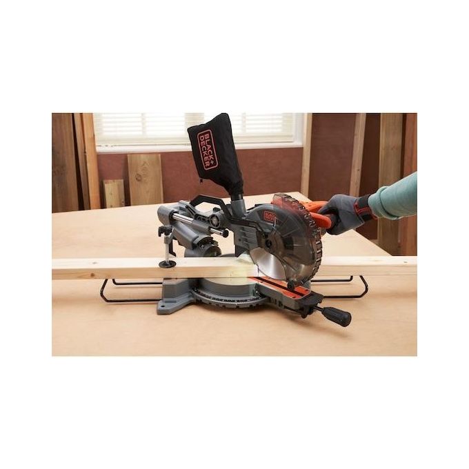 Black+Decker BES701-QS Troncatrice Radiale 1500 W lama 216 mm taglio 220x70 mm Line Shadow