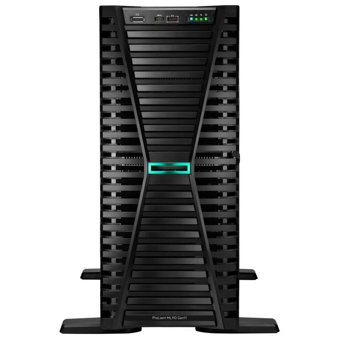 HPE P71659-425 ProLiant ML110 Gen11 Server Tower Intel Xeon Silver 4510 12-core 64 GB DDR5 2x480 GB SSD RAID HPE MR408i-o 2x1000 W Alimentazione Ridondante colore Nero