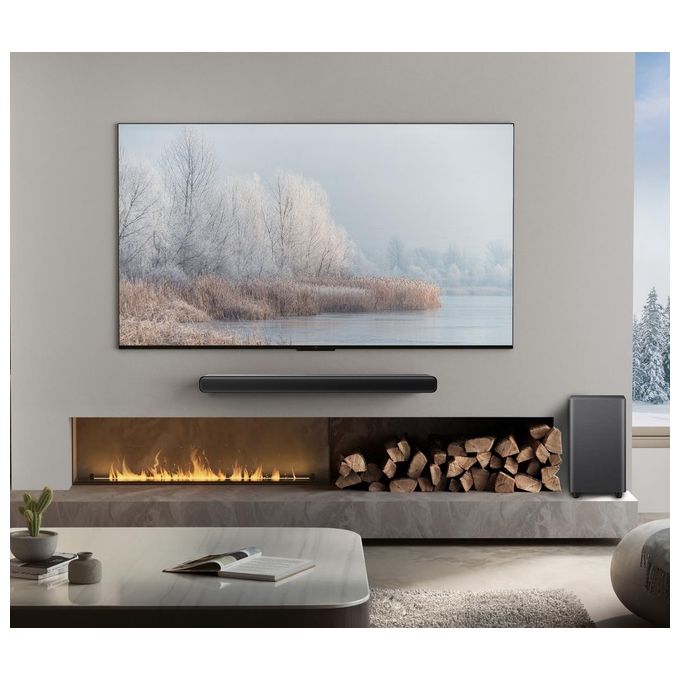 TCL S55HE S Series Soundbar 2.1 220W Dolby Atmos DTS Virtual:X Subwoofer Wireless HDMI eARC Bluetooth 5.3 colore Titanio