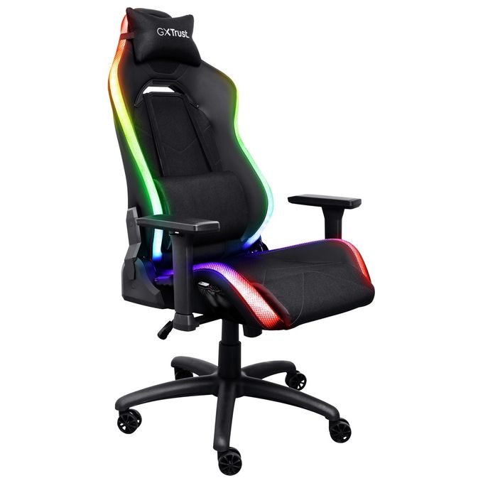 Trust 25185 GXT 719 Ruya Sedia da gaming con illuminazione RGB e braccioli 3D regolabili colore Nero