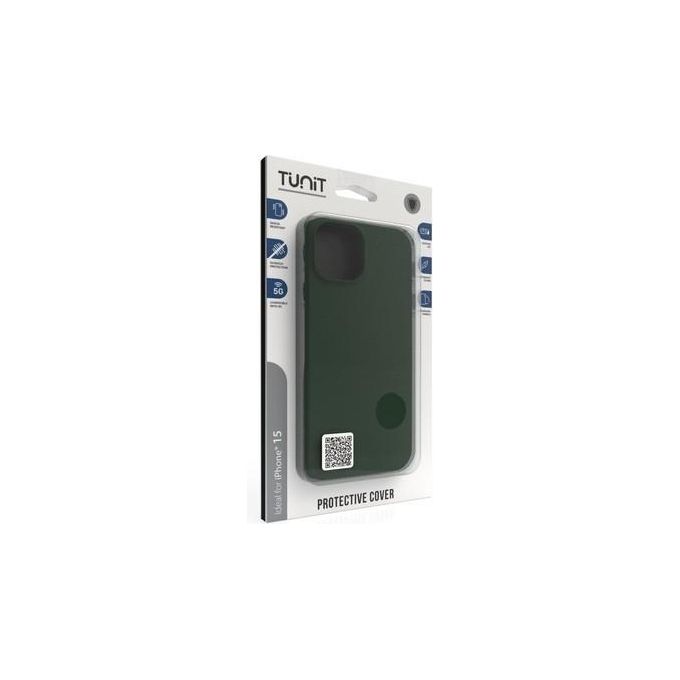 Tunit Cover in Silicone Protective MagSafe Compatible con iPhone 15 Cyprus Green