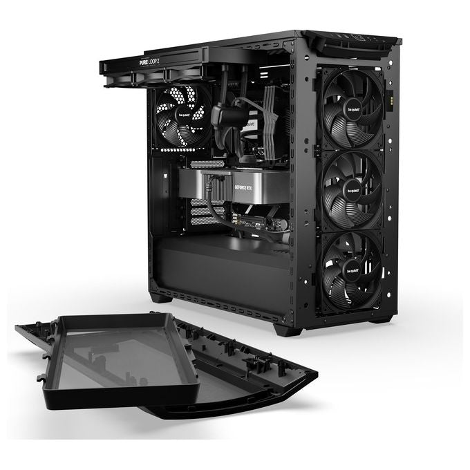 Be quiet! BGW61 Shadow Base 800 DX PC Case Midi Tower ATX EATX Vetro Temperato ARGB 3x140mm colore Nero