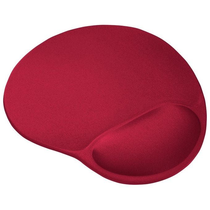 Trust Tappetino per Mouse con Poggiapolsi in Gel Rosso