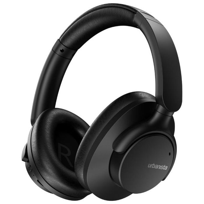 Urbanista 1040234 Valencia Cuffie Over-Ear Noise Cancelling ANC Bluetooth 5.3 50h USB-C colore Midnight Black