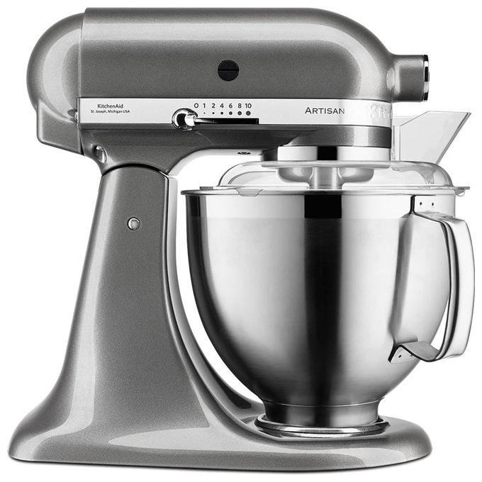 KitchenAid 5KSM185PSEMS Artisan Impastatrice Planetaria 300W 4,8 L 10 velocita' movimento planetario colore Medallion Silver