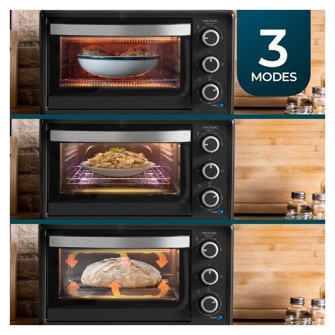 Cecotec 03817 BakeandToast 2300 Black Fornetto elettrico 23 L 1500 W Grill Timer 60 min colore Nero